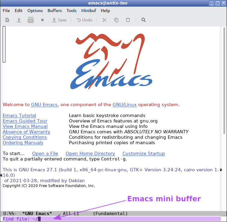 Emacs minibuffer